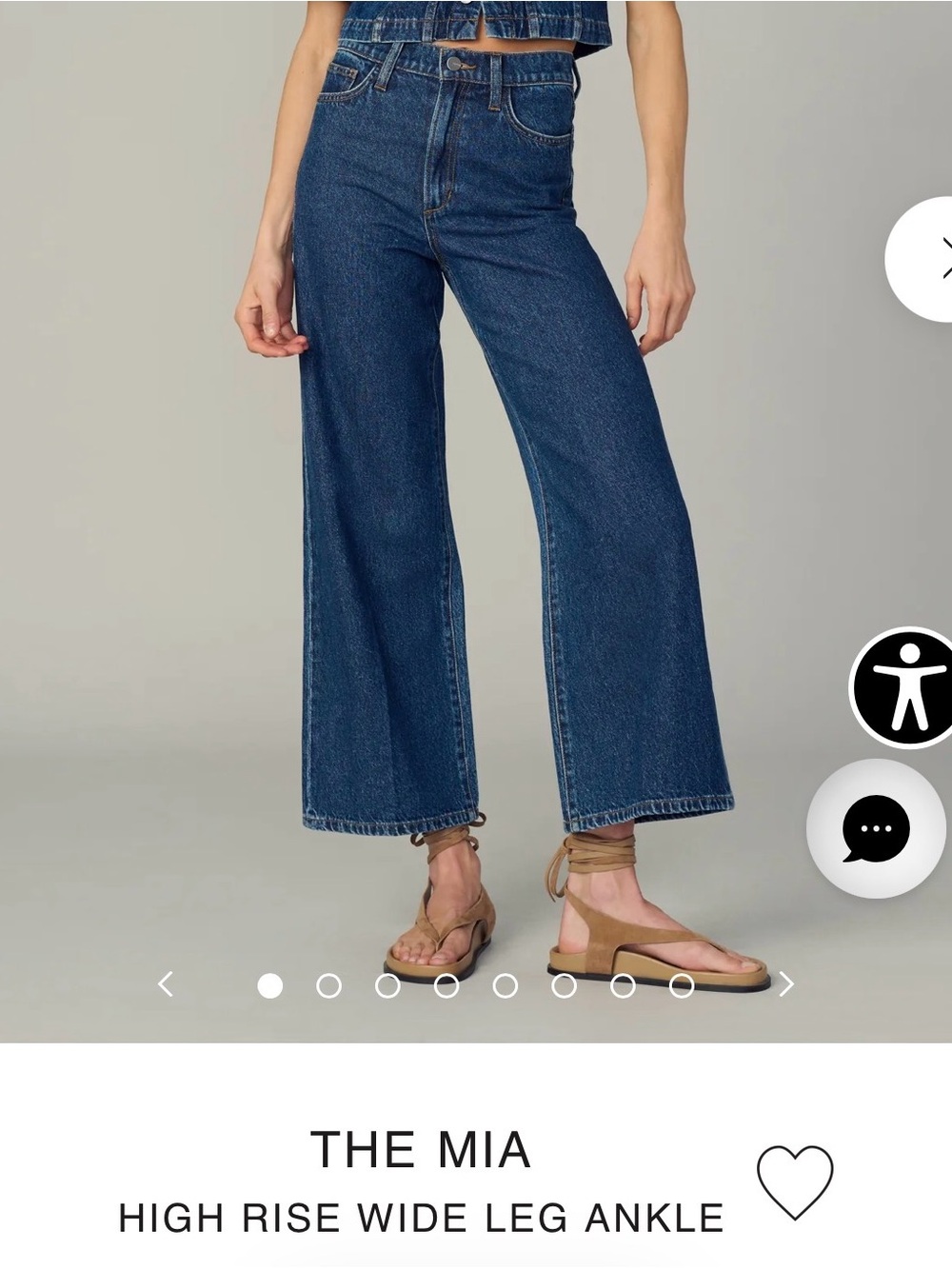 Wide Leg Dark Blue Jeans - Joe's Jeans - Picture 6 of 7